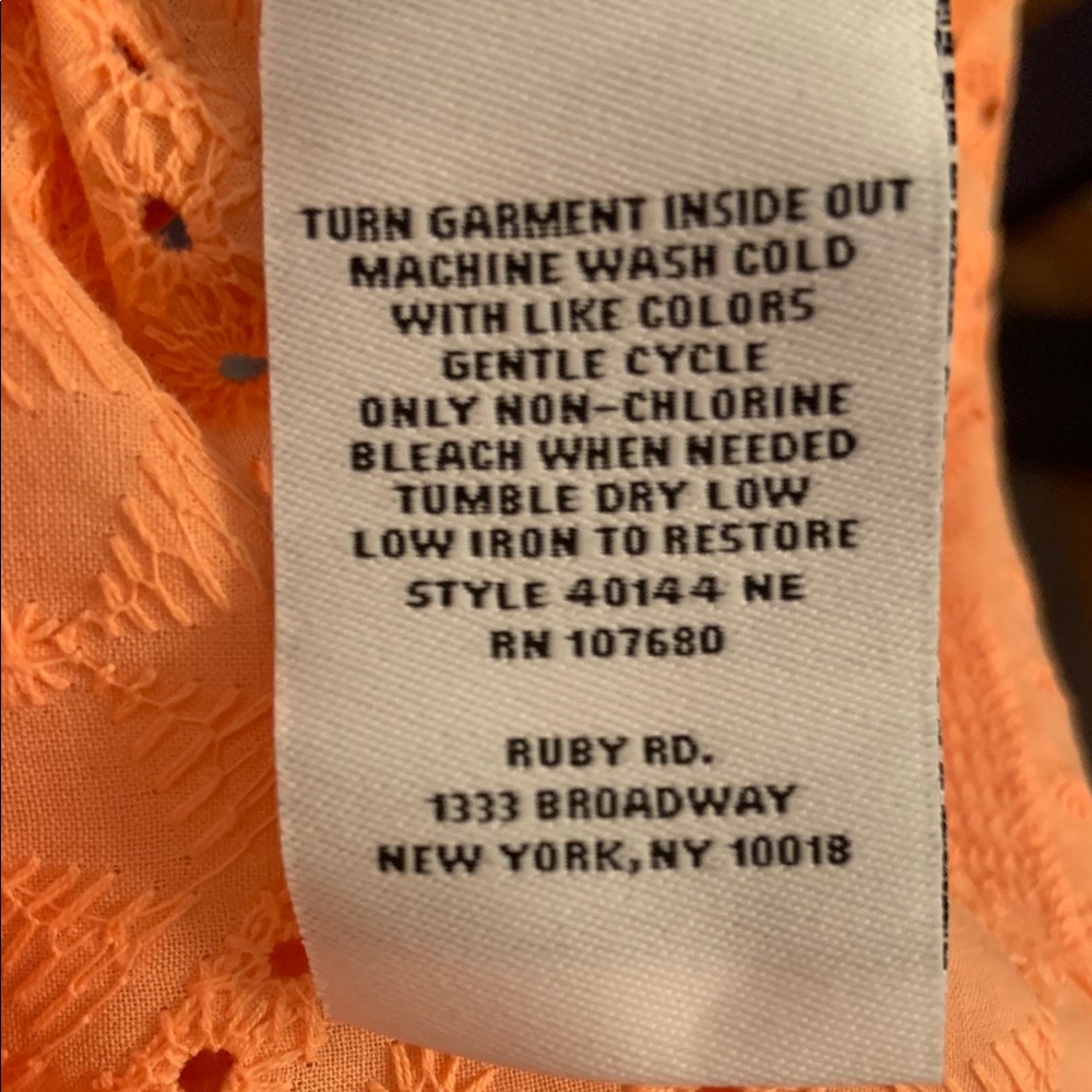 Ruby Rd. Orange Embellished Button Down Shirt - Picture 4 of 6